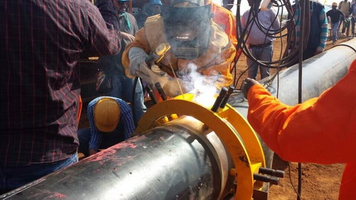 管道局印度沙普天然气管道项目工程打火开焊-